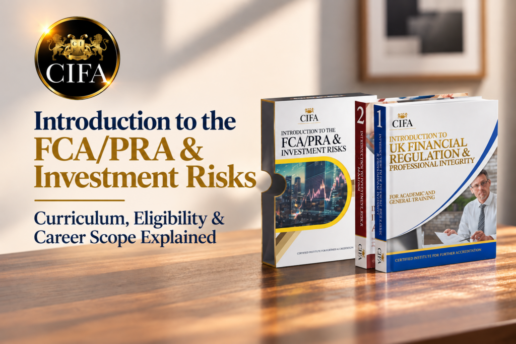 Introduction to the FCA/PRA & Investment Risks course by CIFA, covering curriculum, eligibility and career scope in UK financial regulation.